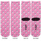 Pink Pirate Adult Crew Socks - Double Pair - Front and Back - Apvl