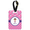 Pink Pirate Metal Luggage Tag w/ Name or Text
