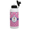 Pink Pirate Aluminum Water Bottle - White Front