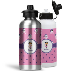 Pink Pirate Water Bottles - 20 oz - Aluminum (Personalized)