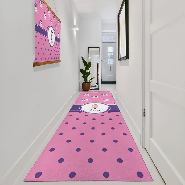 Pink Pirate Area Rug Sizes - In Context (vertical)