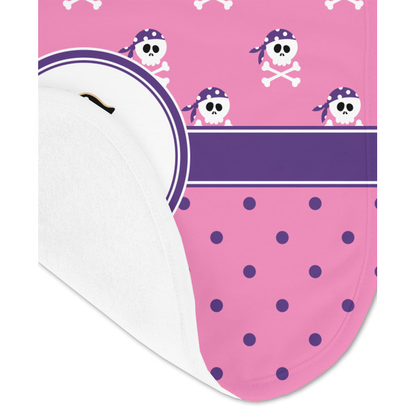 Pink Pirate Baby Bib - AFT detail