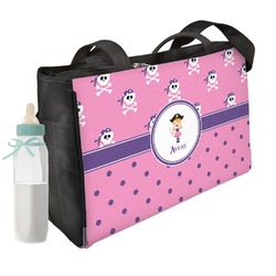 Pink Pirate Diaper Bag w/ Name or Text