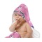 Pink Pirate Baby Hooded Towel on Child