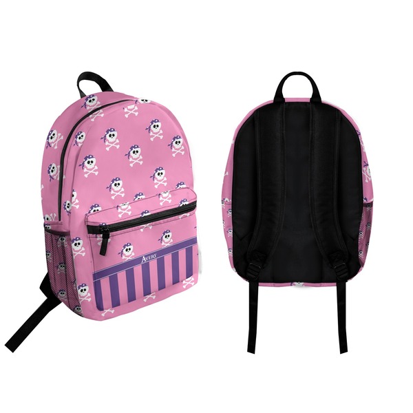 Pink Pirate Backpack front and back - Apvl