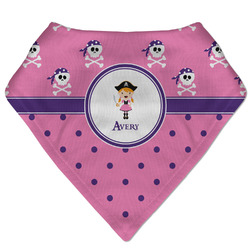 Pink Pirate Bandana Bib (Personalized)