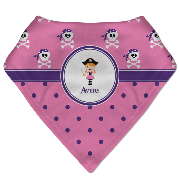 Custom Pink Pirate Bandana Bib (Personalized)