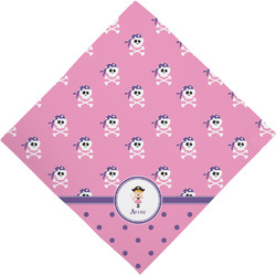 Pink Pirate Dog Bandana Scarf w/ Name or Text