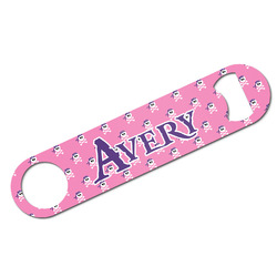 Pink Pirate Bar Bottle Opener - White w/ Name or Text