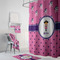 Pink Pirate Bath Towel Sets - 3-piece - In Context