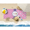 Pink Pirate Beach Towel Lifestyle