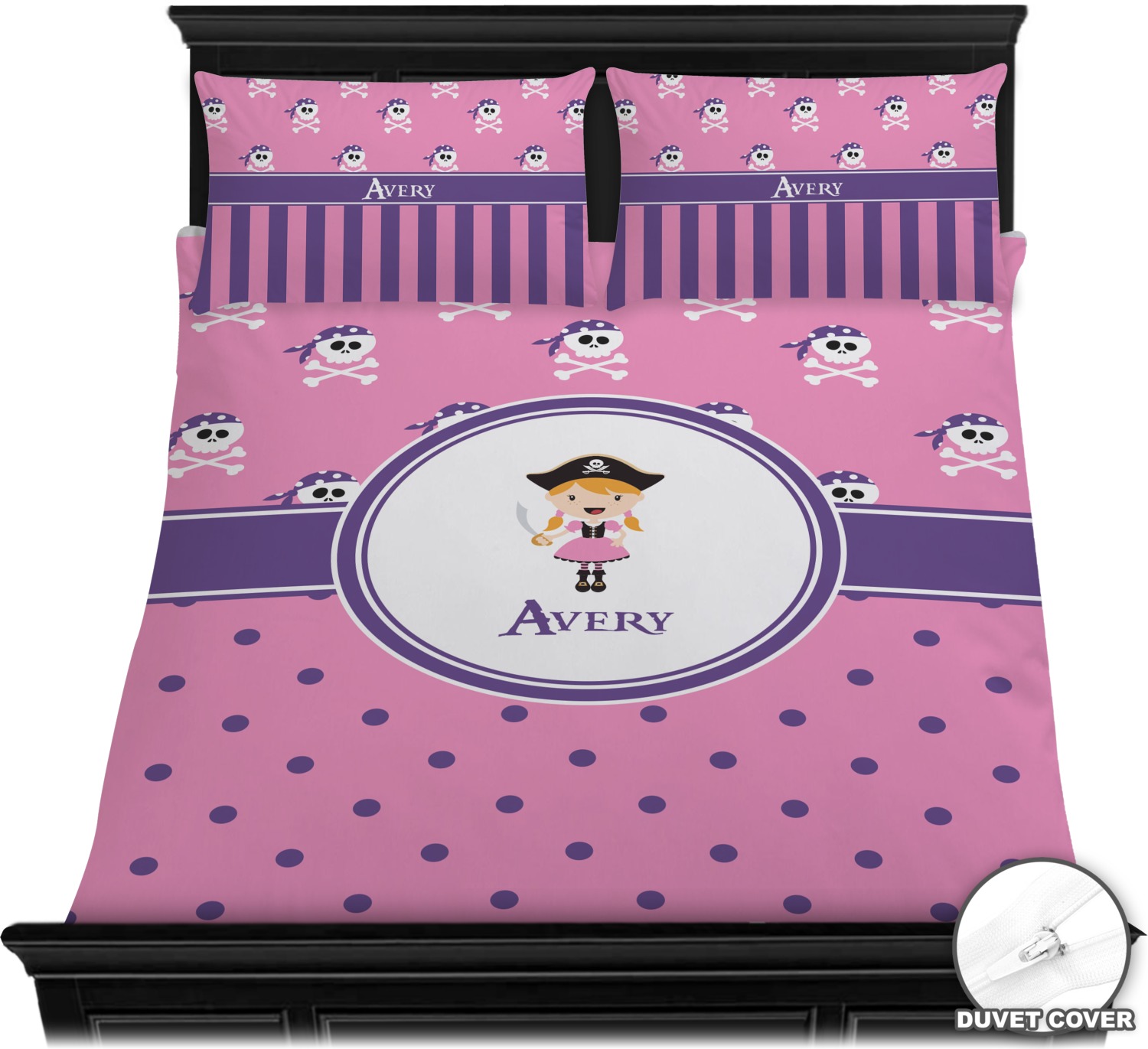 Pink Pirate Duvet Covers Personalized Youcustomizeit