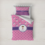 Pink Pirate Duvet Cover Set - Twin (Personalized)