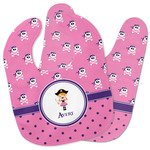 Pink Pirate Baby Bib w/ Name or Text