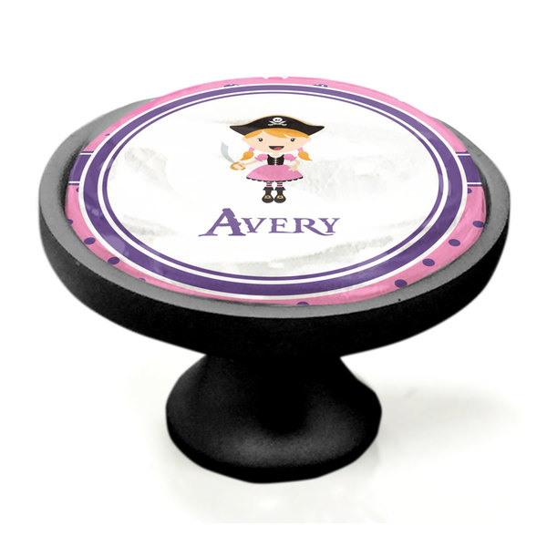 Pink Pirate Black Custom Cabinet Knob (Side)