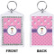 Pink Pirate Bling Keychain (Front + Back)