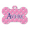 Pink Pirate Bone Shaped Dog ID Tag (Personalized)