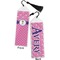 Pink Pirate Bookmark with tassel - Front and Back