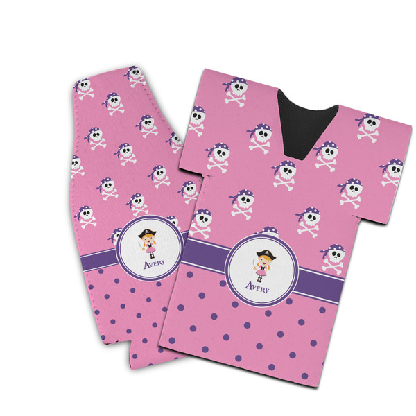 Custom Pink Pirate Bottle Cooler (Personalized)