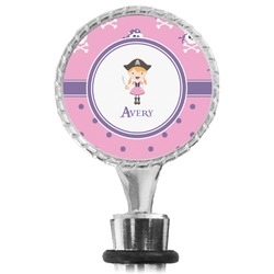 Pink Pirate Wine Bottle Stopper (Personalized)