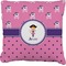 Pink Pirate Burlap Pillow 18"