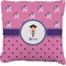 Pink Pirate Faux-Linen Throw Pillow 18" (Personalized)