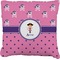 Pink Pirate Burlap Pillow 22"