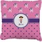 Pink Pirate Faux-Linen Throw Pillow 20" (Personalized)