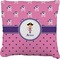 Pink Pirate Faux-Linen Throw Pillow 26" (Personalized)