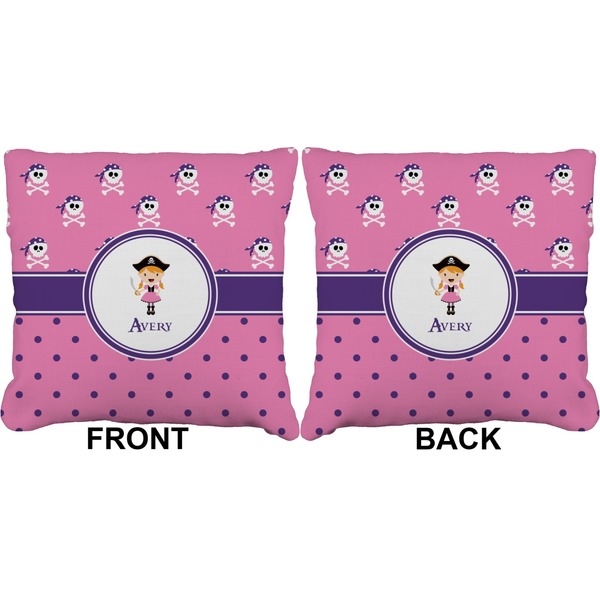 Pink Pirate Burlap Pillow Approval