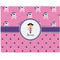 Pink Pirate Woven Fabric Placemat - Twill w/ Name or Text