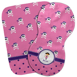 Pink Pirate Burp Cloth (Personalized)