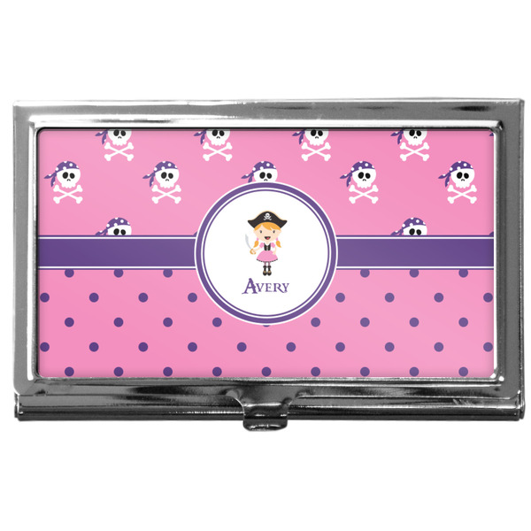 Custom Pink Pirate Business Card Case
