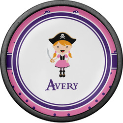 Pink Pirate Cabinet Knob (Black) (Personalized)