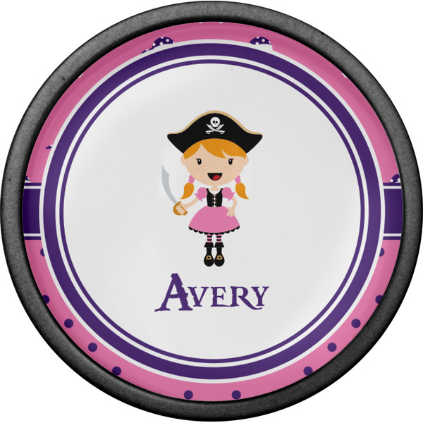 Pink Pirate Cabinet Knob - Black - Front