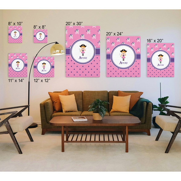 Pink Pirate Canvas Prints - Multiple Sizes