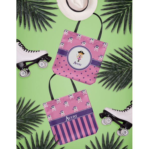 Pink Pirate Canvas Tote Lifestyle Front and Back