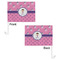 Pink Pirate Car Flag - 11" x 8" - Front & Back View