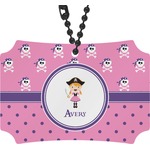 Pink Pirate Rear View Mirror Ornament (Personalized)