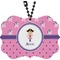 Pink Pirate Rear View Mirror Decor (Personalized)
