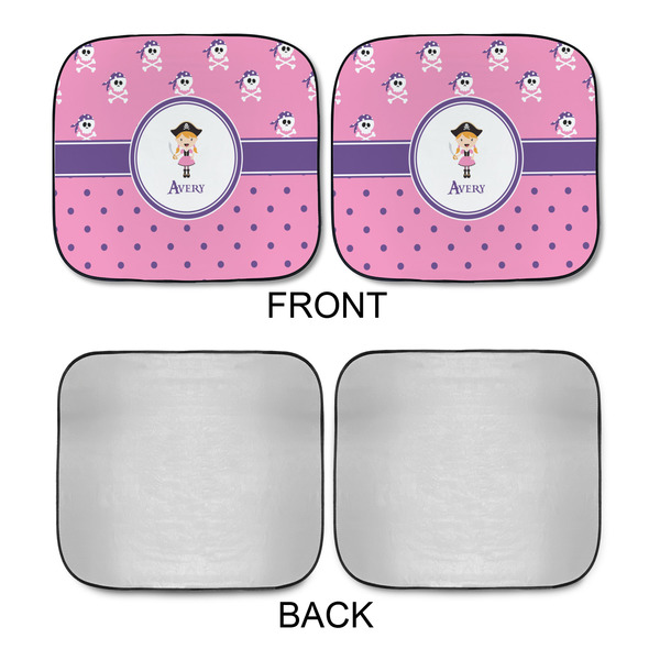 Pink Pirate Car Sun Shades - APPROVAL