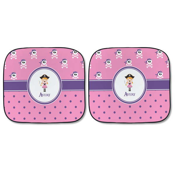 Pink Pirate Car Sun Shades - FRONT