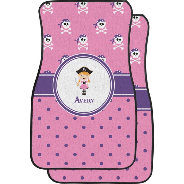 Pink Pirate Custom Car Floor Mats (Front Seat)