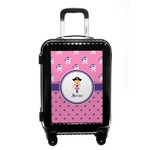 Pink Pirate Carry On Hard Shell Suitcase (Personalized)