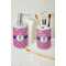 Pink Pirate Ceramic Bathroom Accessories - LIFESTYLE (toothbrush holder & soap dispenser)