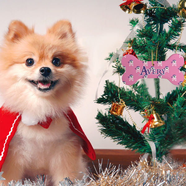 Pink Pirate Ceramic Flat Ornament - Bone (LIFESTYLE)