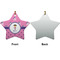 Pink Pirate Ceramic Flat Ornament - Star Front & Back (APPROVAL)