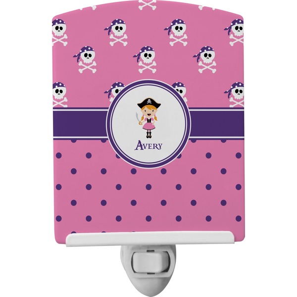 Custom Pink Pirate Ceramic Night Light (Personalized)