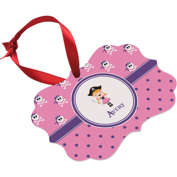 Pink Pirate Christmas Ornament