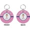 Pink Pirate Circle Keychain (Front + Back)